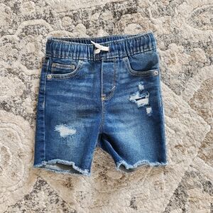 Old Navy Size 2T Distressed Blue Denim Pull On Shorts